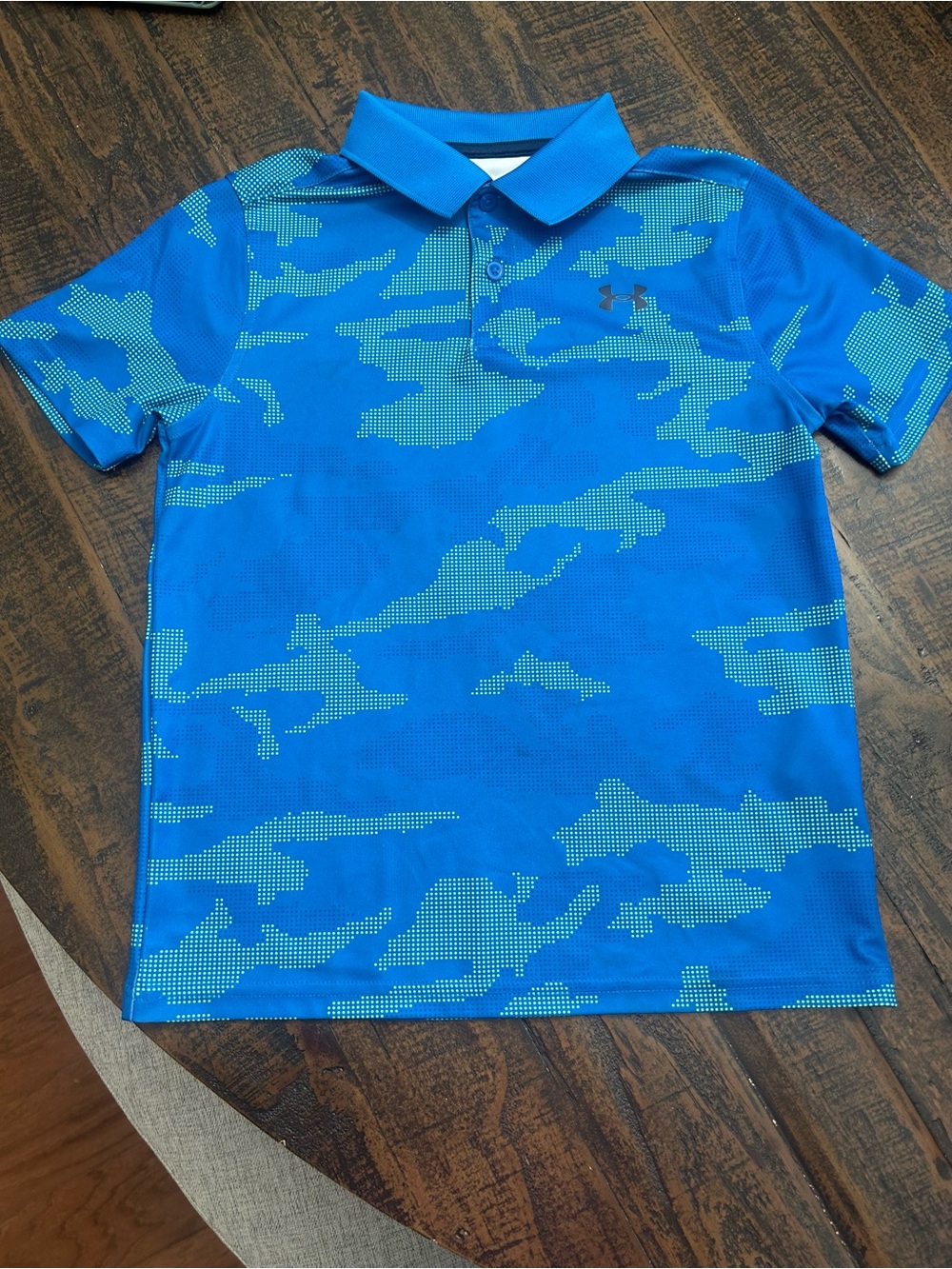 Under Armour Blue Pixel Camo Polo Shirt